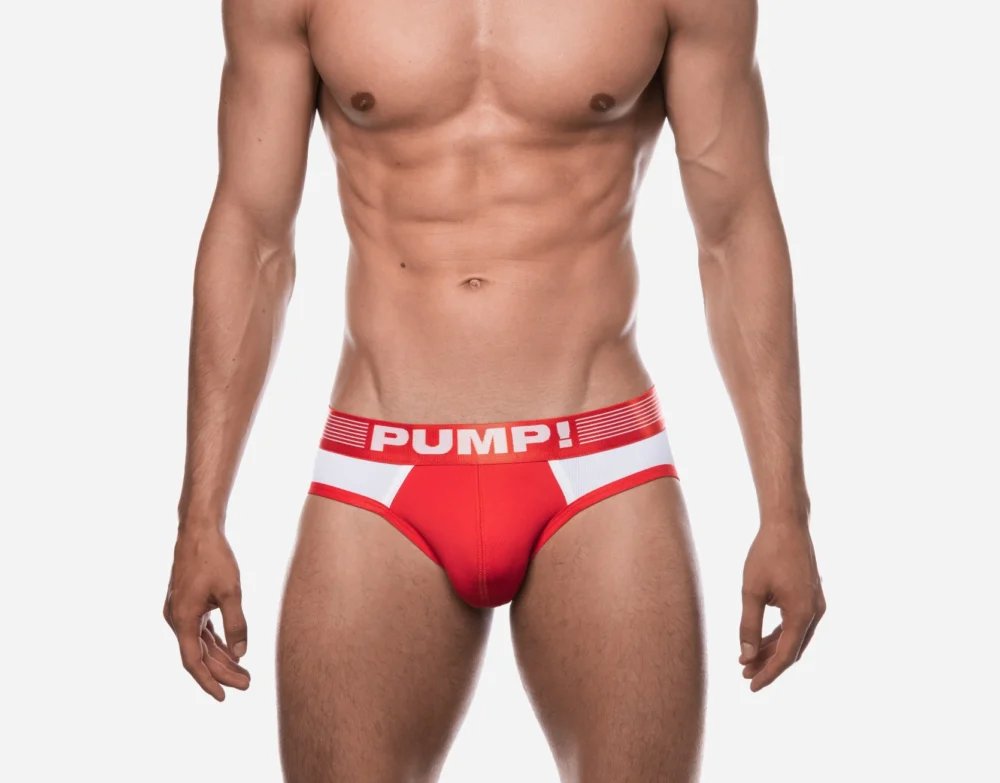 Red Ribbed Brief